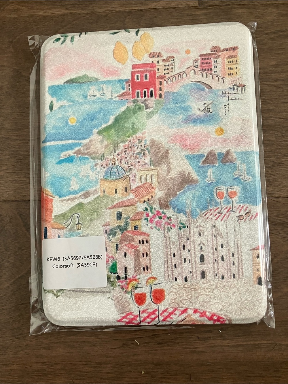 NWT Italian summer watercolor folio cover kindle paper white 6”